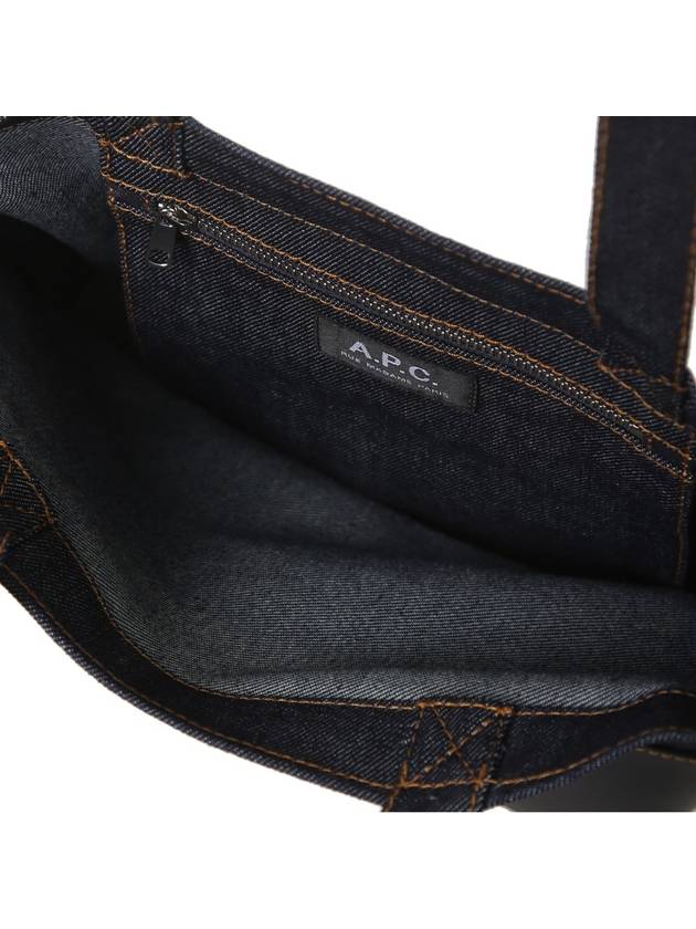 Logo Denim Axel Small Tote Bag Navy - A.P.C. - BALAAN 6