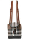 Check Mini Backpack Dark Brown - BURBERRY - BALAAN 2