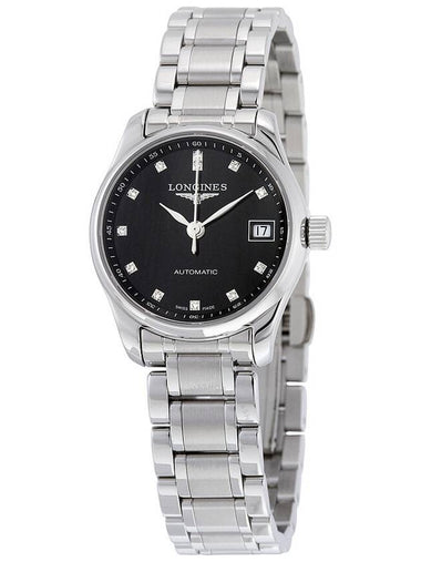 Longines Master Automatic Black Diamond Dial Ladies Watch L2.128.4.57.6 - LONGINES - BALAAN 1