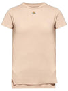 Embroided ORB Peru Short Sleeve T-Shirt Beige - VIVIENNE WESTWOOD - BALAAN 2