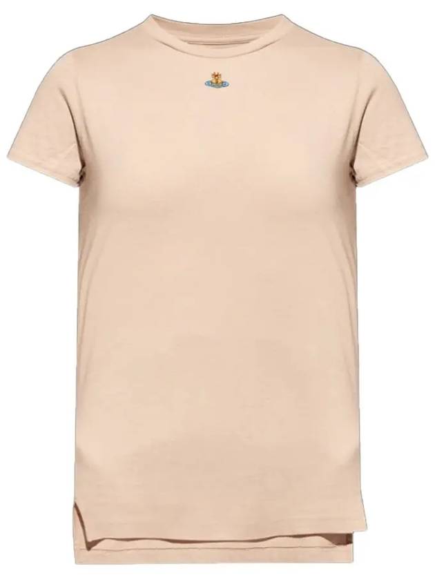 Embroided ORB Peru Short Sleeve T-Shirt Beige - VIVIENNE WESTWOOD - BALAAN 2