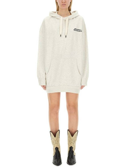 Solena Embroidered Logo Oversized Hoodie Ecru - ISABEL MARANT - BALAAN 2