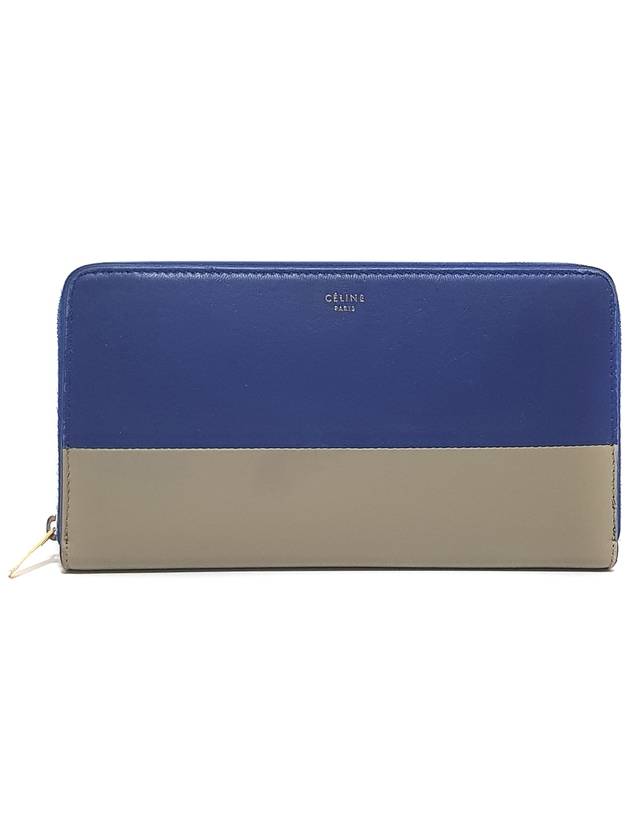 Women s Celine 103983XTM Blue Gray Two tone Zippy Wallet - CELINE - BALAAN 2