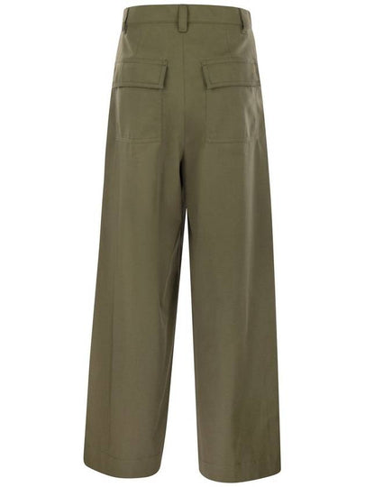 NEBBIE - Wide cotton gabardine trousers - WEEKEND MAX MARA - BALAAN 2