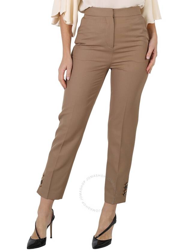 Women's Tailored Wool Straight Pants Beige - BURBERRY - BALAAN 2