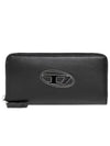 Garnet D Logo Leather Zipper Long Wallet Black - DIESEL - BALAAN 2