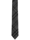 Tartan Flannel Classic Tie Grey - THOM BROWNE - BALAAN 2