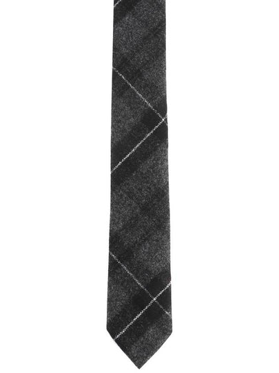 Tartan Flannel Classic Tie Grey - THOM BROWNE - BALAAN 2