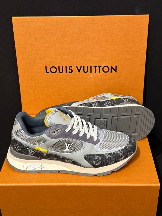 Men's Runaway Denim Sneakers Gray - LOUIS VUITTON - BALAAN 4