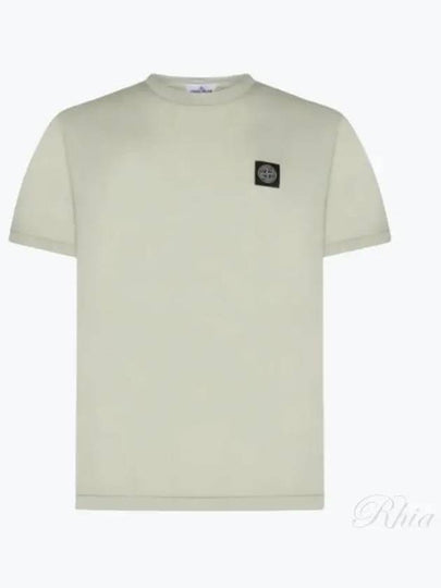 Logo Patch Short Sleeves T-Shirt Pistachio Green - STONE ISLAND - BALAAN 2