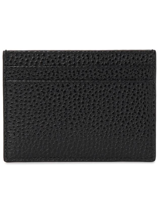 Logo Plaque Leather Card Wallet Black - SAINT LAURENT - BALAAN 3