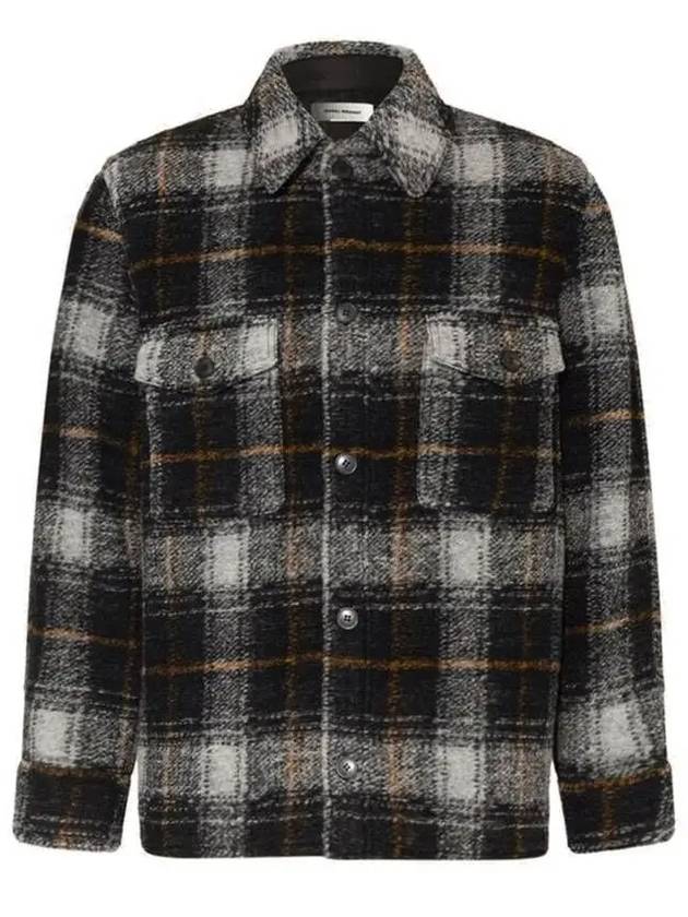 Kervont Check Shirt Jacket Anthracite - ISABEL MARANT - BALAAN 2