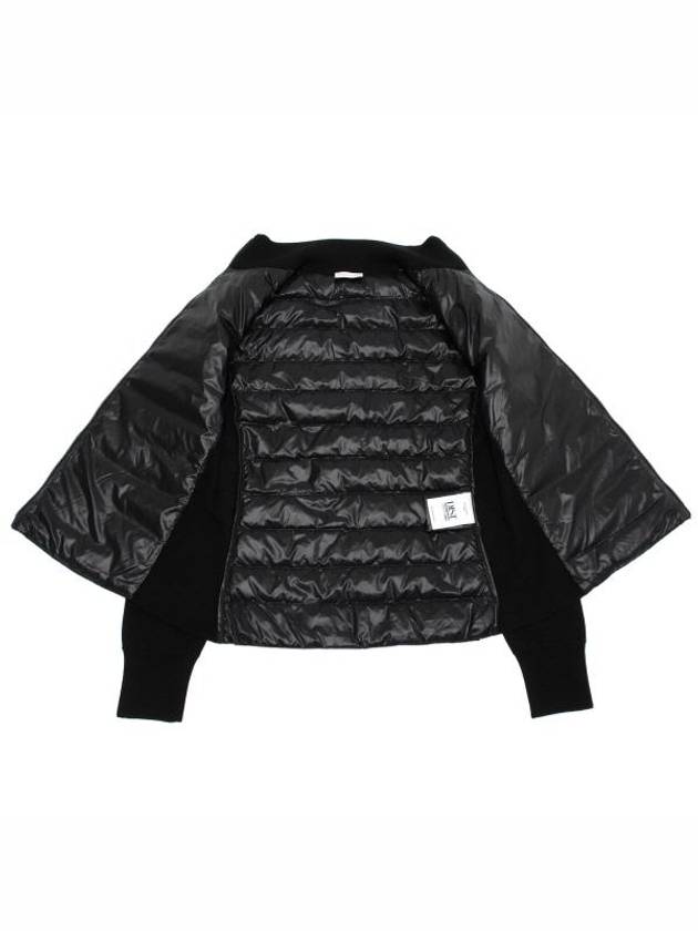 Logo Patch Knit Down Mix Zip up Black Jacket 9B00025 M1131 999 - MONCLER - BALAAN 7