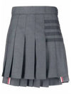 Women's 4 Bar Stripe Pleats Skirt Grey - THOM BROWNE - BALAAN 2