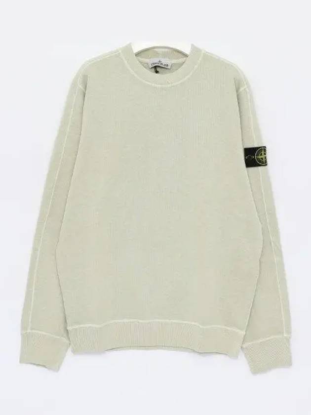 Logo Patch Crew Neck Sweatshirt Pistacchio - STONE ISLAND - BALAAN 2