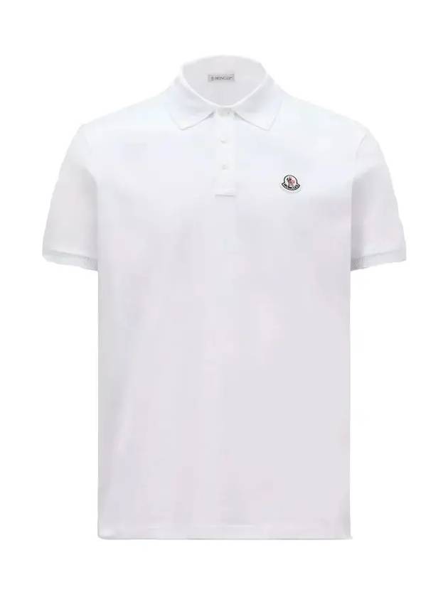 Logo patch short sleeve PK shirt white - MONCLER - BALAAN 3