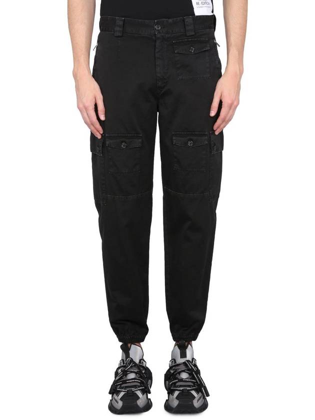 Pocket Cargo Straight Pants Black - DOLCE&GABBANA - BALAAN 2