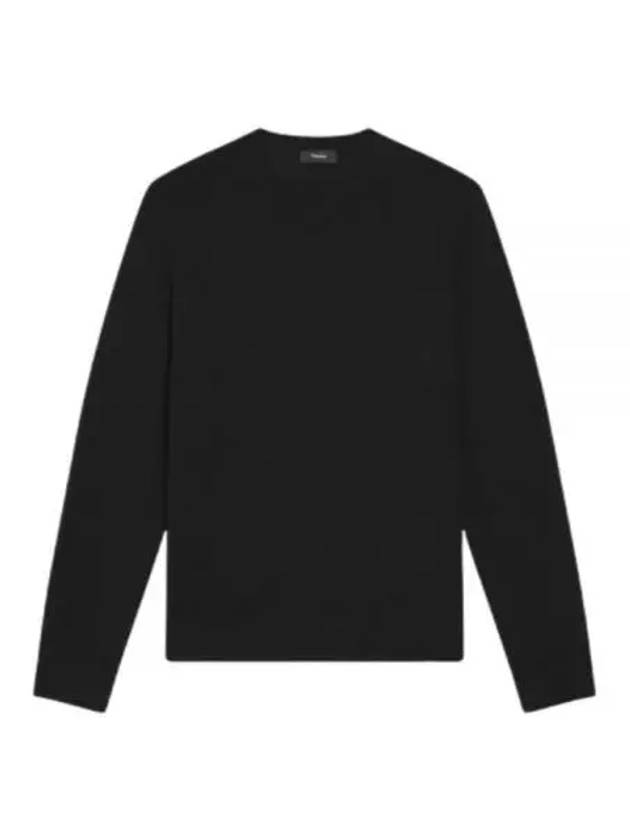 Crew Neck Wool Knit Top Black - THEORY - BALAAN 2