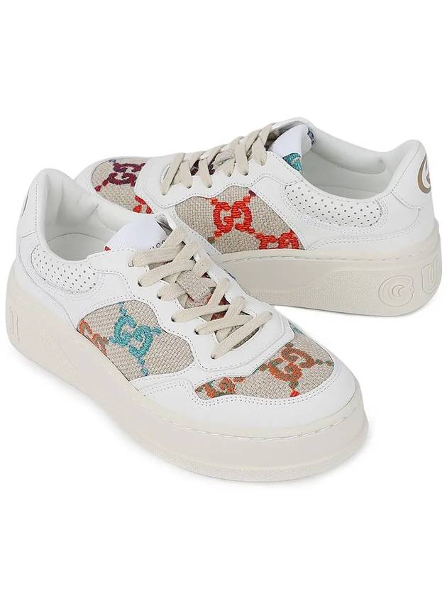 GG Embroider Low Top Sneakers White - GUCCI - BALAAN 4