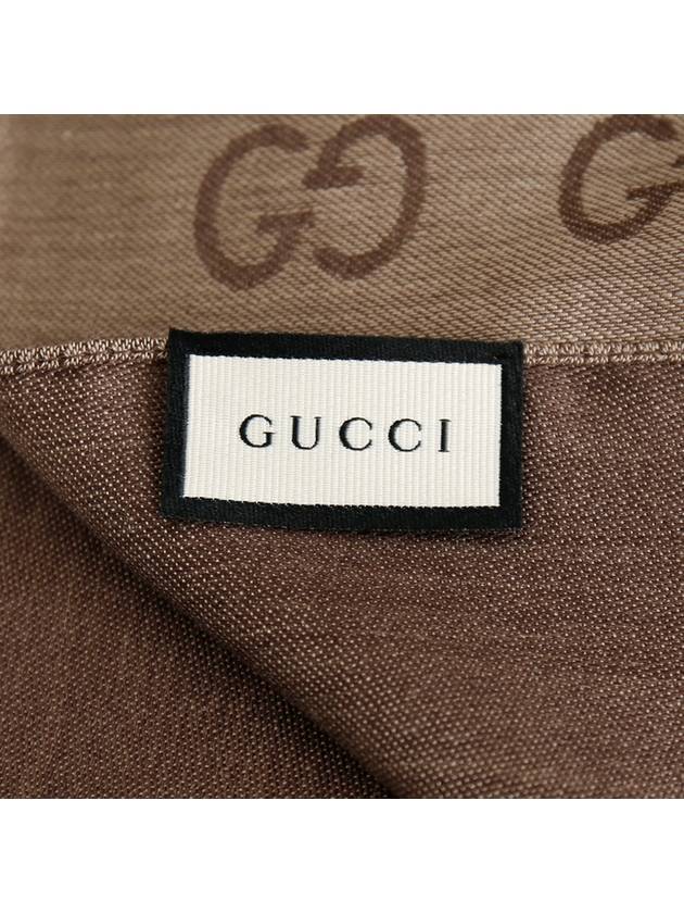 Large Silk Muffler Brown - GUCCI - BALAAN.