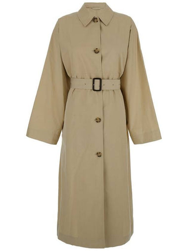 Beige Trench Coat With Matching Belt In Cotton Blend Woman - TOTEME - BALAAN 1