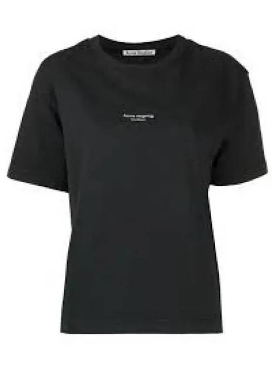 Logo Crew Neck Short Sleeve T-Shirt Black - ACNE STUDIOS - BALAAN 2