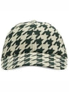 Houndstooth Pattern Cotton Ball Cap Green - BURBERRY - BALAAN 2