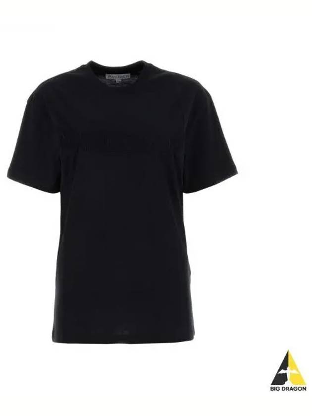 Logo Embroidery Cotton Short Sleeve T-Shirt Black - JW ANDERSON - BALAAN 2