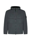 Cotton Twill Stretch Hooded Jacket Dark Green - STONE ISLAND - BALAAN 2