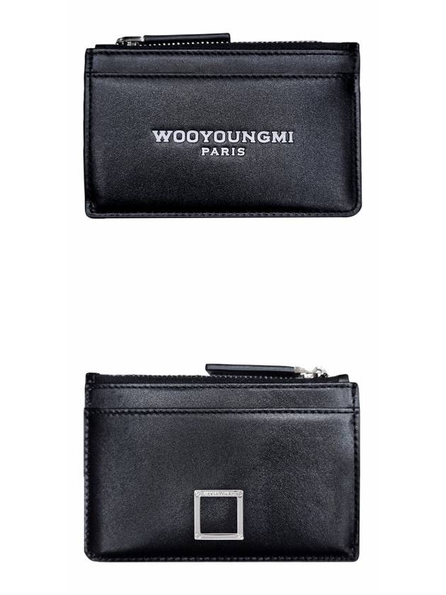 W231SL02611B Square Logo Card Holder Black Wallet TJ - WOOYOUNGMI - BALAAN 4