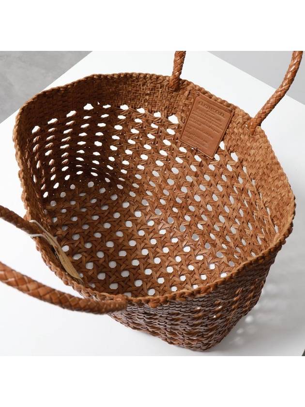 Cannage Kanpur Basket Tote Bag Tan Brown - DRAGON DIFFUSION - BALAAN 5