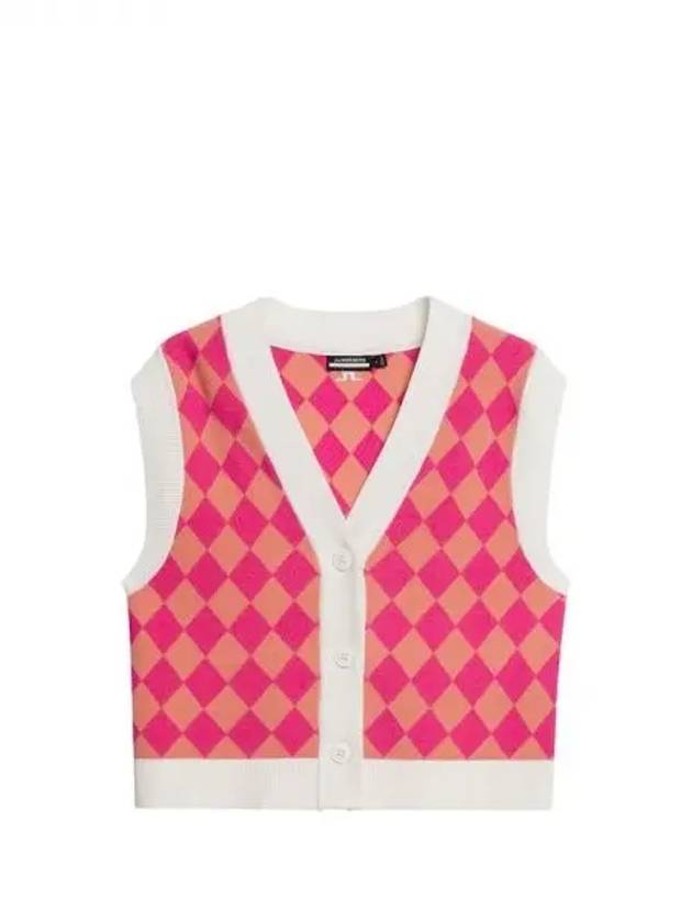 Petra Jacquard Vest Pink - J.LINDEBERG - BALAAN 2