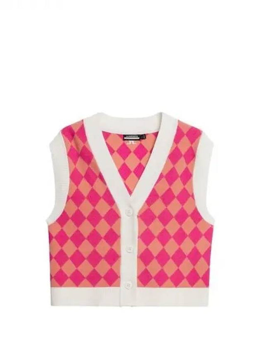 Petra Jacquard Vest Pink - J.LINDEBERG - BALAAN 2