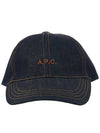 Logo Stitch Denim Ball Cap - A.P.C. - BALAAN 3