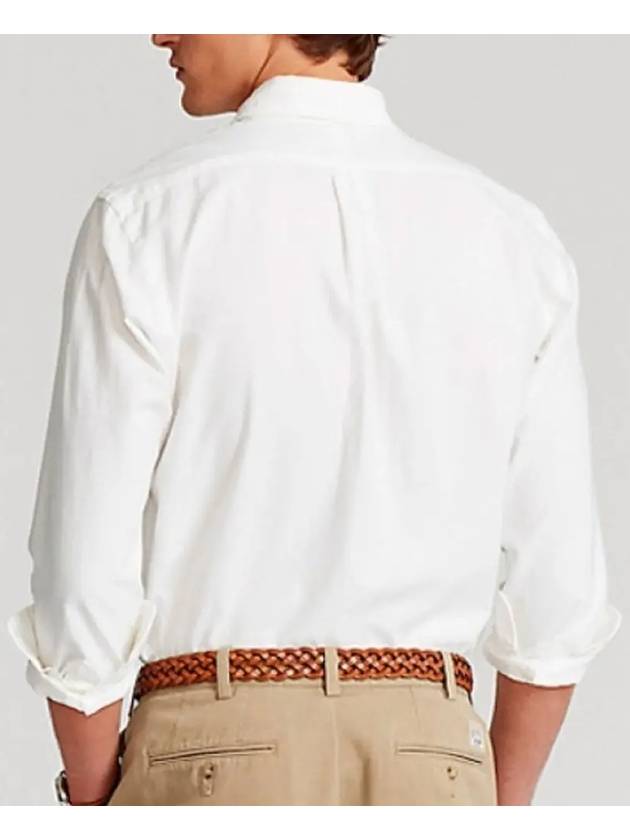 Embroidered Pony Logo Long Sleeve Shirt White - POLO RALPH LAUREN - BALAAN 4