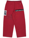 BBD No Sympathy Wide Cotton Pants Red - BLACKBLOND - BALAAN 4