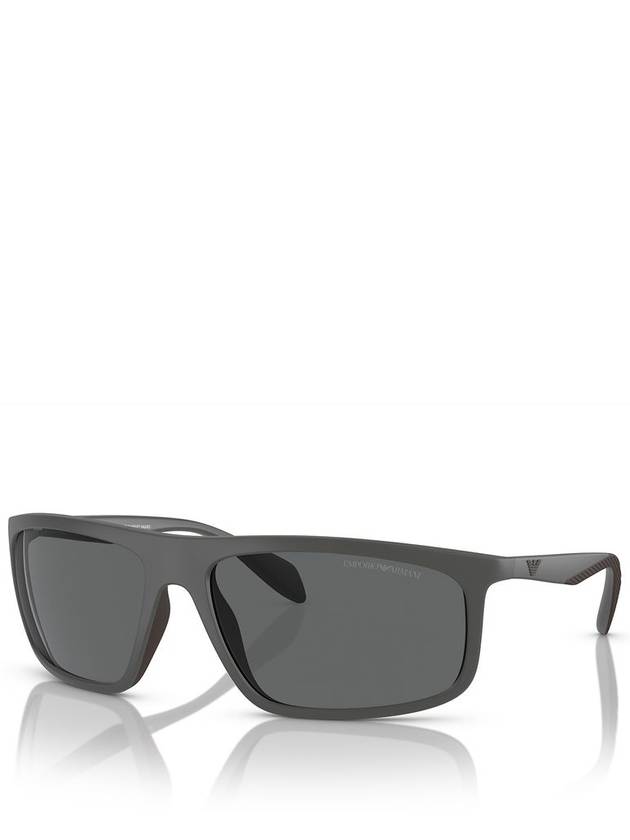 Emporio Armani EA4212U Matte Grey / Rubber Brown - EMPORIO ARMANI - BALAAN 2