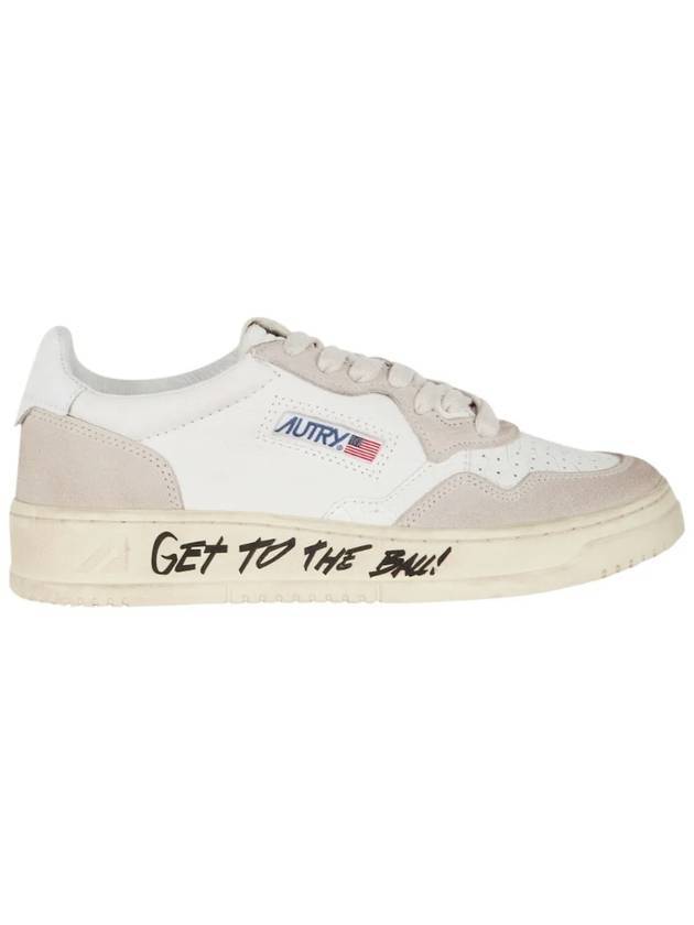 WoMen's Medalist Suede Lettering Low-Top Sneakers - AUTRY - BALAAN 1