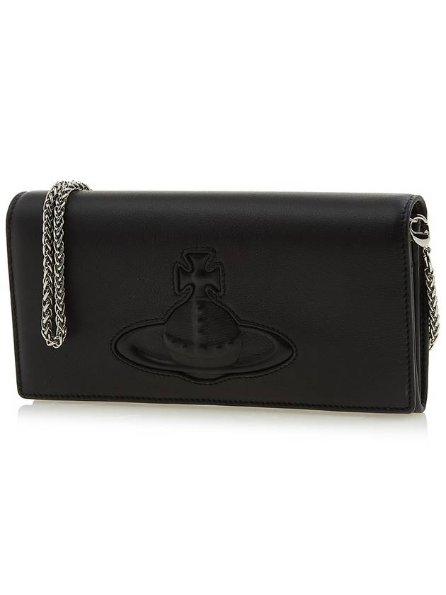 Smooth Leather Injected Of Long Wallet Black - VIVIENNE WESTWOOD - BALAAN 3