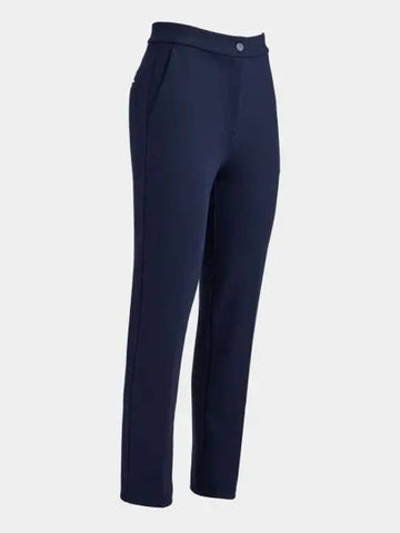 Double Knit Cigarette High Rise Stretch Straight Pants Navy - G/FORE - BALAAN 1