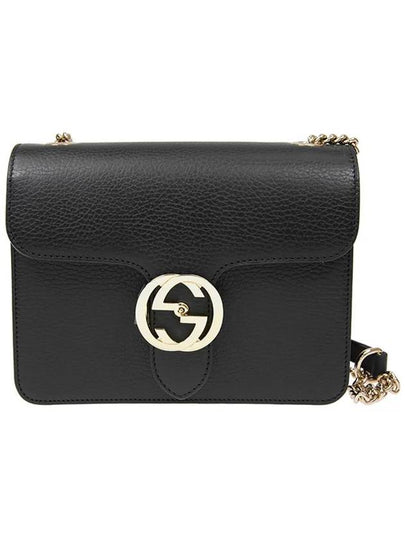 Interlocking GG Chain Small Cross Bag Black - GUCCI - BALAAN 2