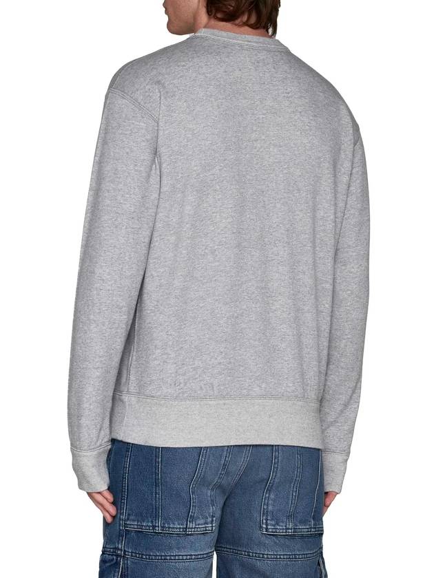 Mikis Embroidery Logo Sweatshirt Grey - ISABEL MARANT - BALAAN 4