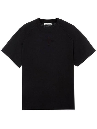 Overfit Summer Old Effect Short Sleeve T-Shirt Black - STONE ISLAND - BALAAN 2