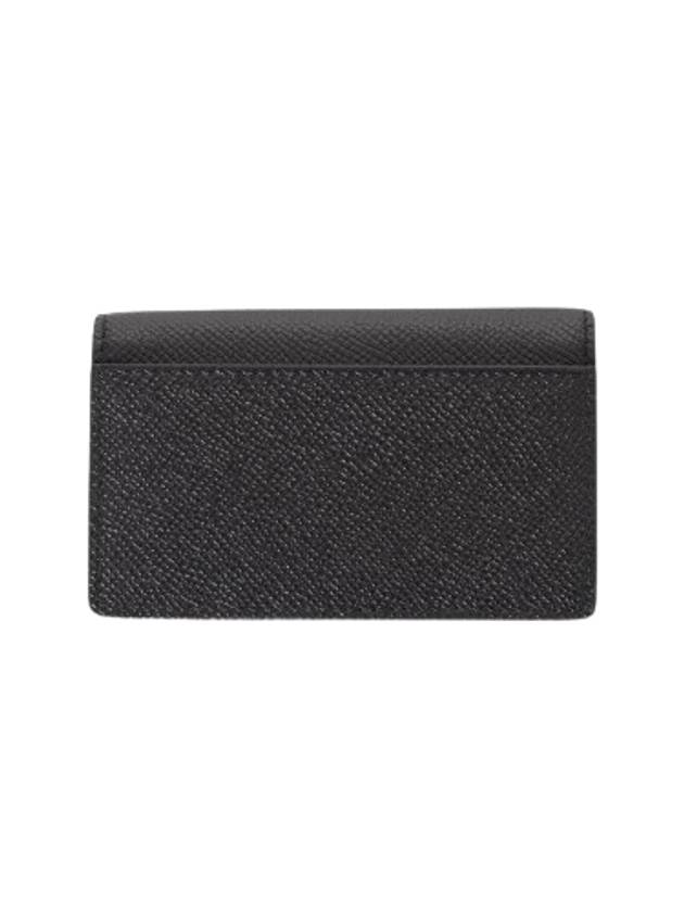 Stitched Leather Card Wallet Black - MAISON MARGIELA - BALAAN 4