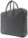 Pebble Grain Leather Brief Case Grey - THOM BROWNE - BALAAN 3