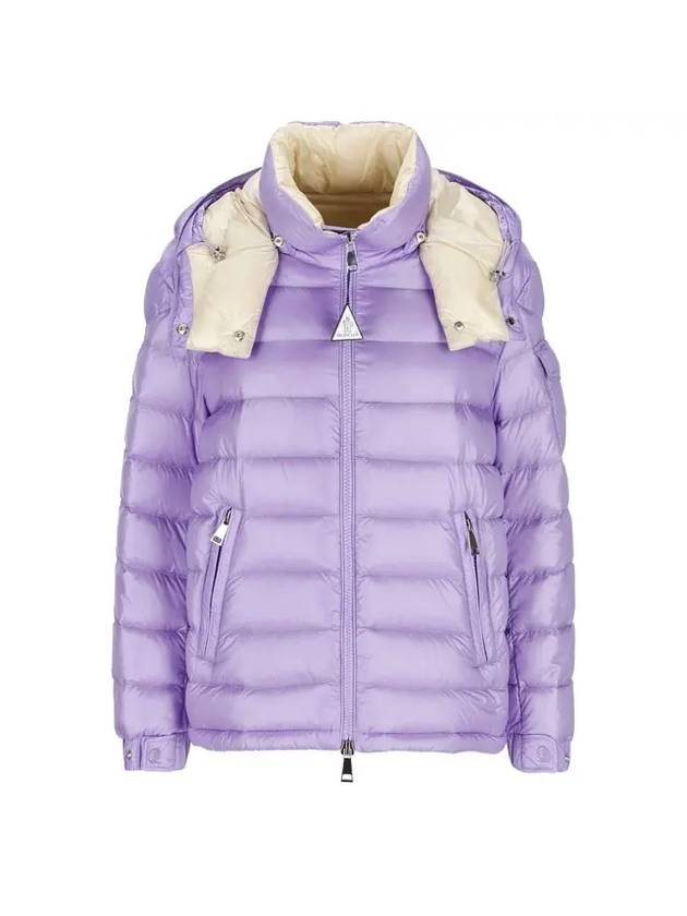 Women's Dalles Logo Patch Short Padding Lilac - MONCLER - BALAAN 1