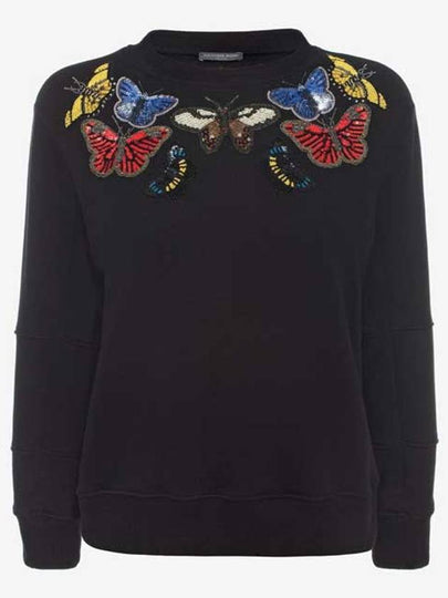 Spangle Patch Sweatshirt Black - ALEXANDER MCQUEEN - BALAAN 2