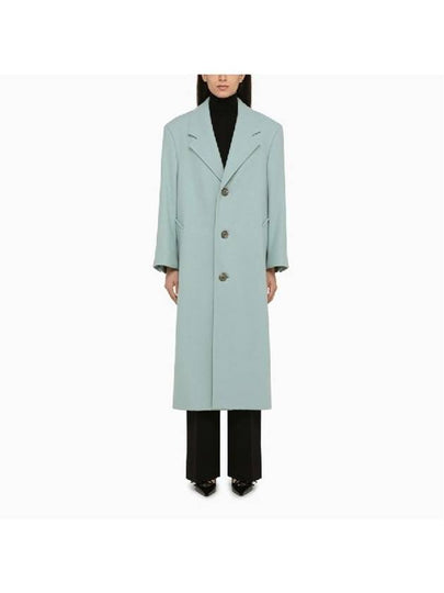 Breasted Wool Single Coat Sky Blue - AMI - BALAAN 2