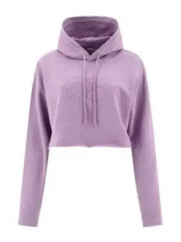 Crop Logo Hoodie Purple - GANNI - BALAAN 2