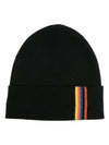 Artist Striped Wool Beanie Black - PAUL SMITH - BALAAN 2